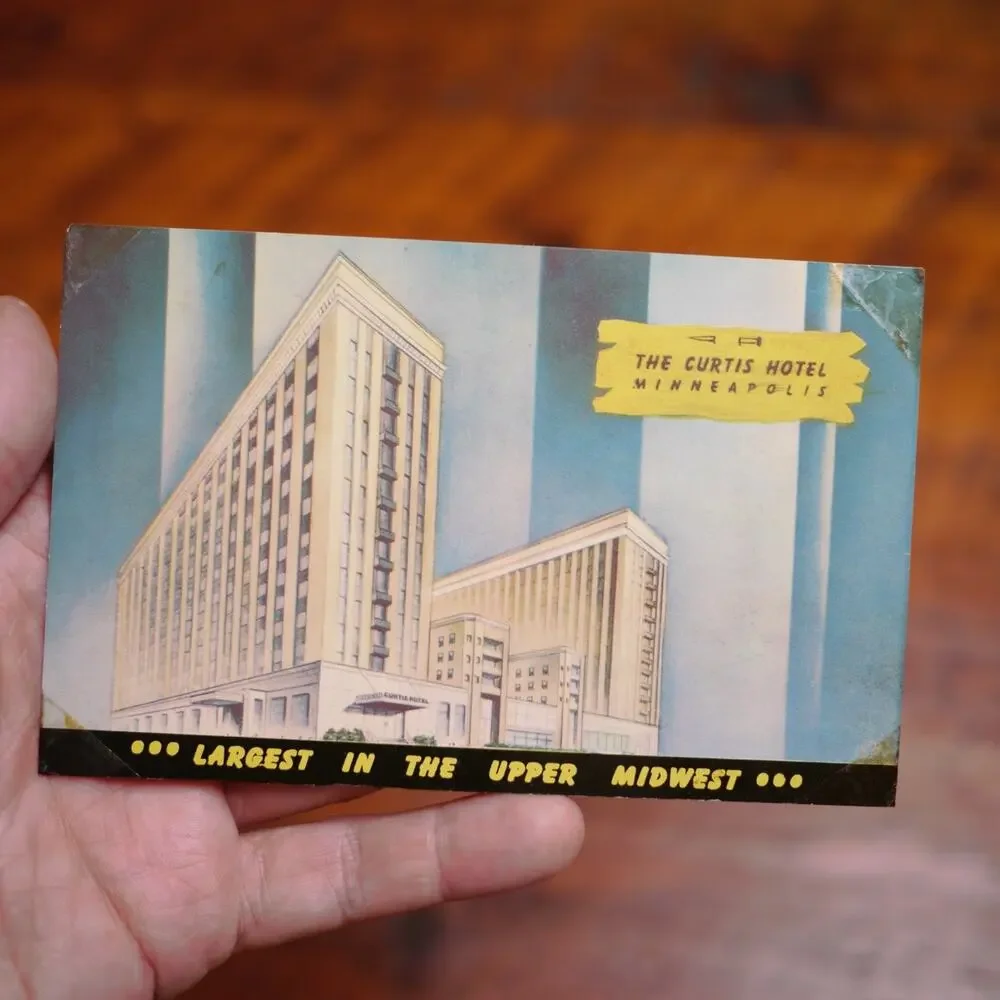 Pair of Curtis Hotel Leamington Minneapolis MN Minnesota Postcards